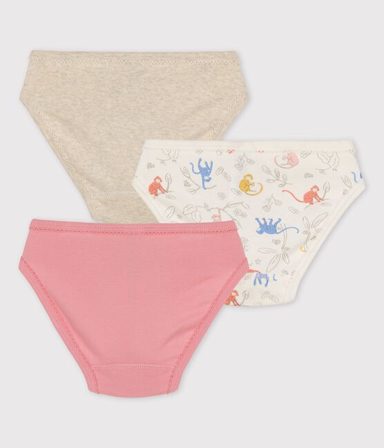 Girls' Monkey Themed Cotton Briefs - 3-Pack variante 1