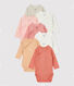 Newborn baby girls' surprise collection of long-sleeved bodysuits - 7-pack