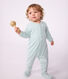 Babies' pinstriped cotton pyjama suit