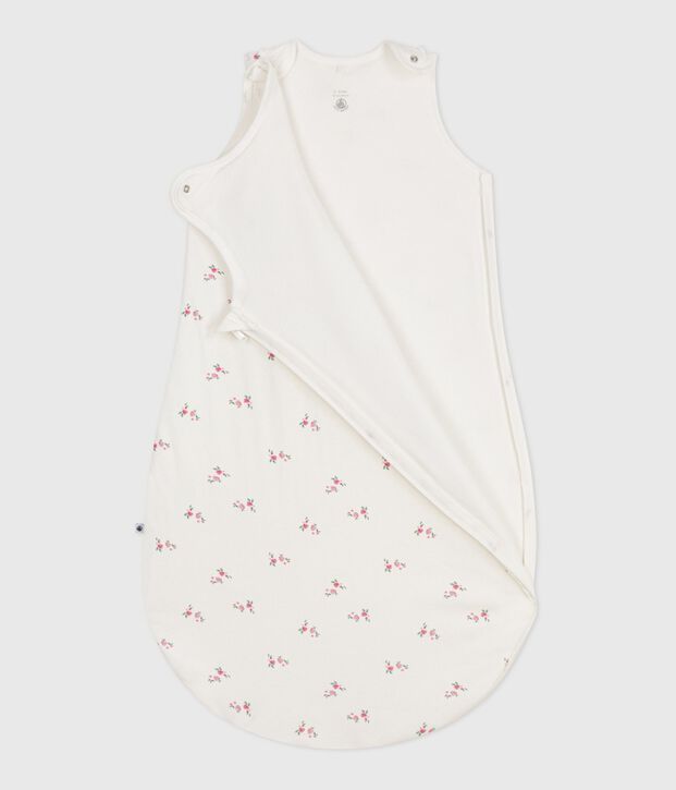 Babies' 1.5 TOG floral-print cotton sleeping bag white/multicolor
