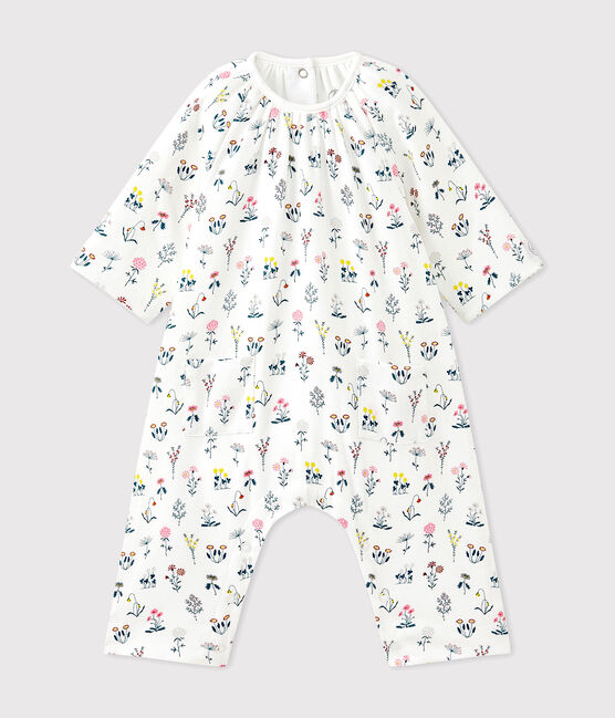 Baby girls' printed tube knit all-in-one LAIT white/MULTICO white