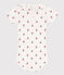 Babies' Short-Sleeved Cotton Floral Print Bodysuit MARSHMALLOW white/MULTICO white