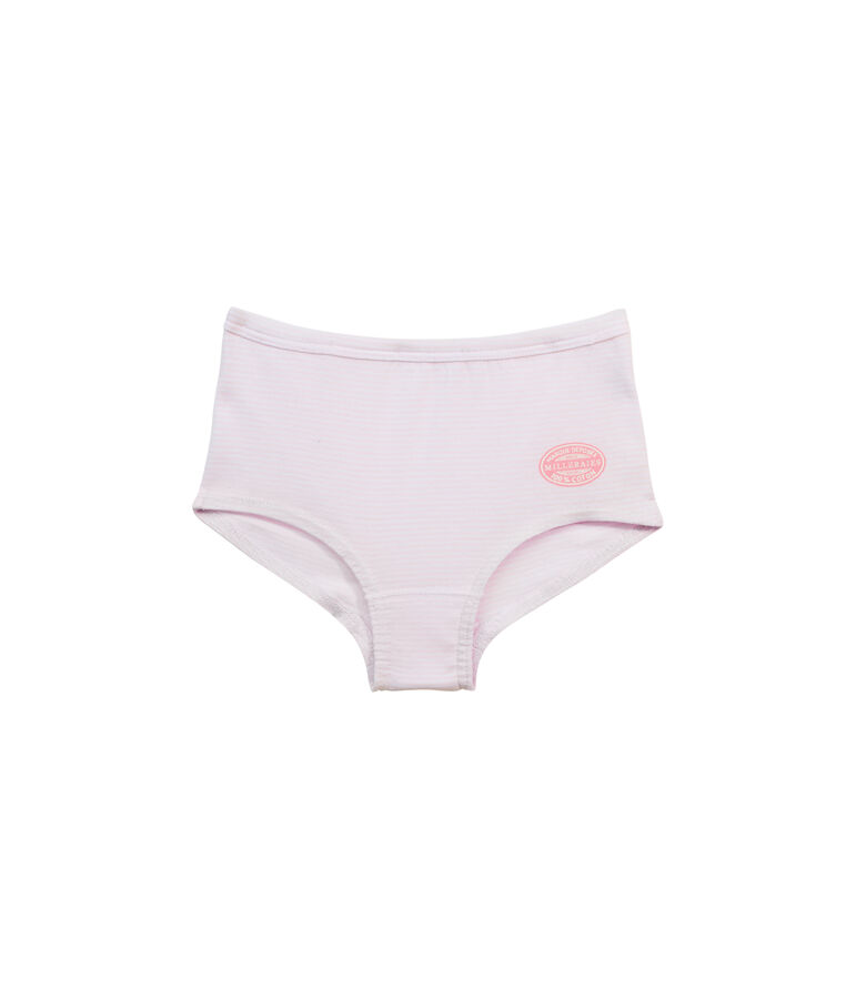 Boxer fille ray&eacute; milleraies pink/white