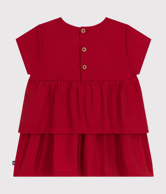 Babies' short-sleeved dress AURORA red