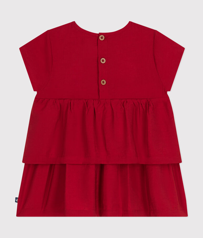 Babies' short-sleeved dress red