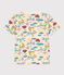Boys' Short-Sleeved Patterned T-Shirt AVALANCHE white/MULTICO