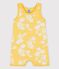 Babies' Hawaiian Themed Cotton Playsuit ORGE yellow/MARSHMALLOW white
