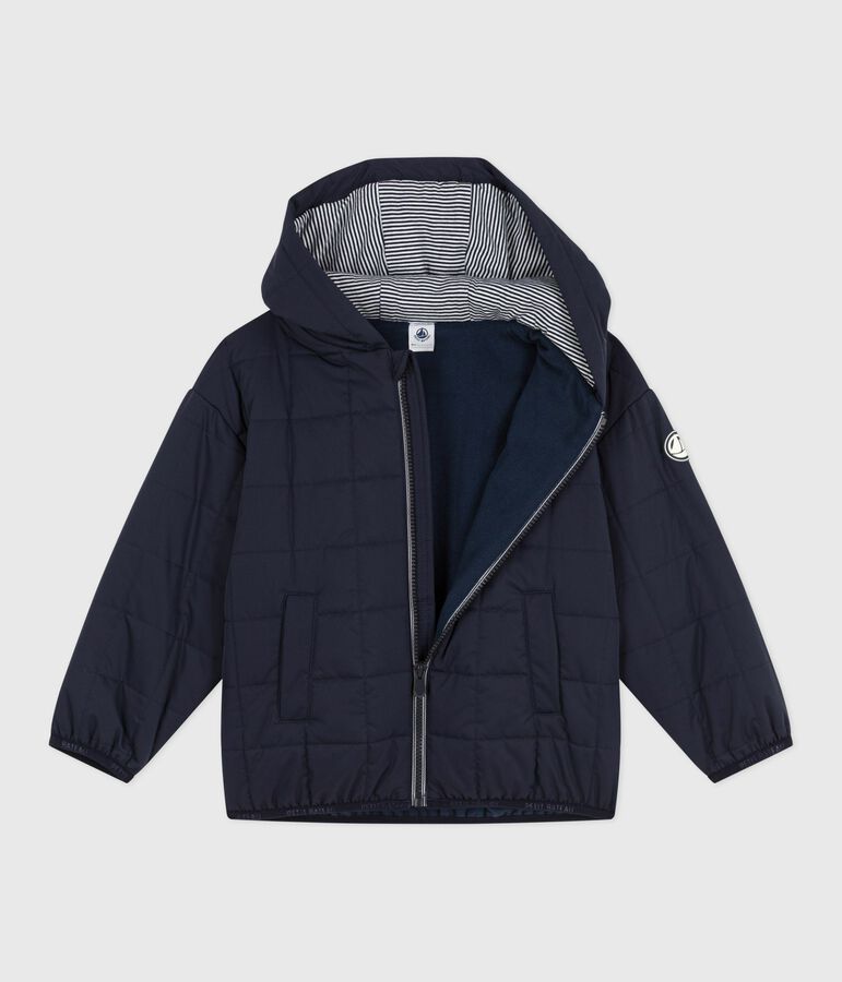 Children's plain light puffer jacket blue
