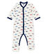 Baby boy's reversible footed sleepsuit