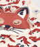 Children's cotton fox costume pyjamas AVALANCHE white/MULTICO