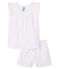Girls' Pink Ribbed Short Pyjamas white/pink