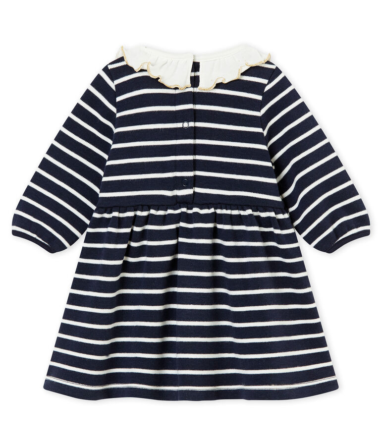 Baby girl's sailor stripe dress blue/white