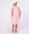 Children's sleeveless plain cotton dress pink