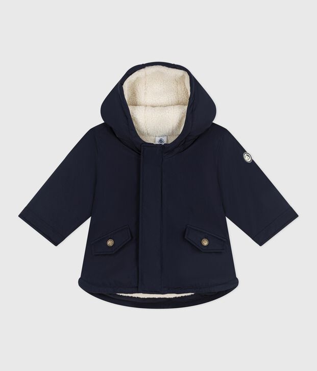 Babies' plain mid-length parka SMOKING