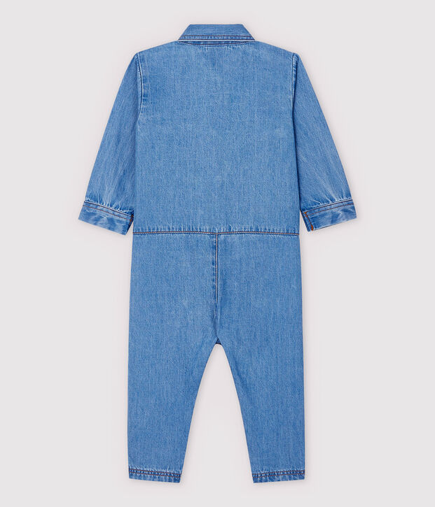 Baby Boys' Long Light Denim Bodysuit blue