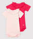 Baby Girls' Cotton Bodysuits with Collar - 2-Pack