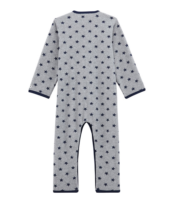 Little boy's onesie SUBWAY grey/LOGO blue