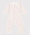 Babies' Footless Cotton Bodyjama MARSHMALLOW white/MULTICO white