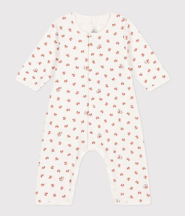 Babies' Footless Cotton Bodyjama white/multicolor