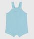 Babies' short-legged plain cotton gauze dungarees
