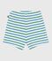 Babies stripy cotton shorts in two colours white/multicolor