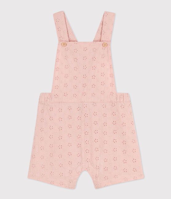 Babies' English embroidery Dungaree Shorts SALINE pink