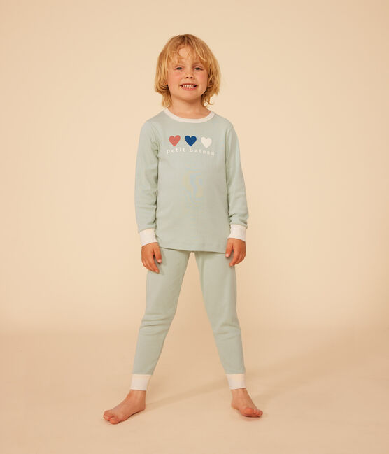 Children's Plain Cotton Pyjamas HERBIER green