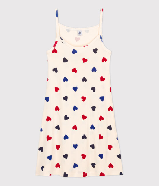 Women's cotton babydoll nightdress AVALANCHE white/MULTICO