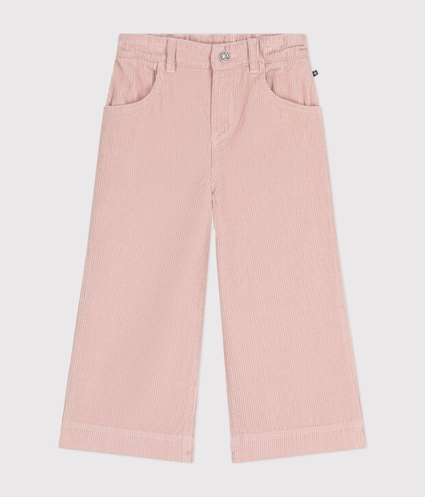 Little girls' corduroy trousers pink