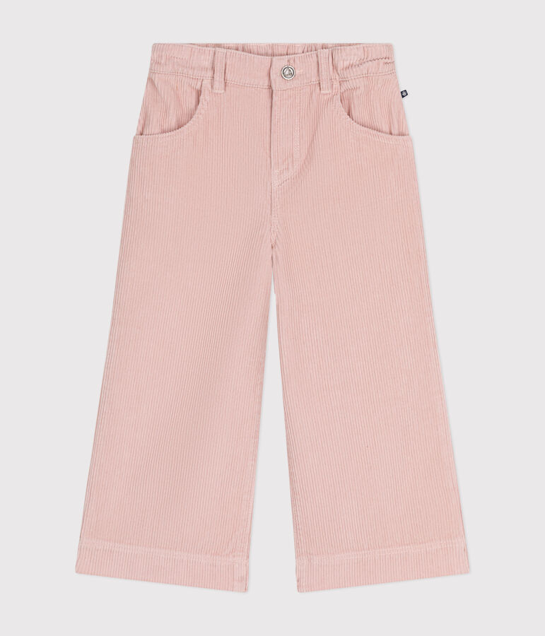 Little girls' corduroy trousers pink
