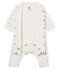 Baby boys' footless bodyjama in printed 1x1 rib knit MARSHMALLOW white/MULTICO white
