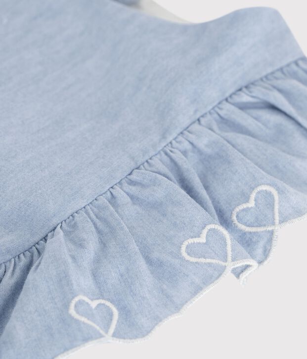 Children's sleeveless cotton dress blue