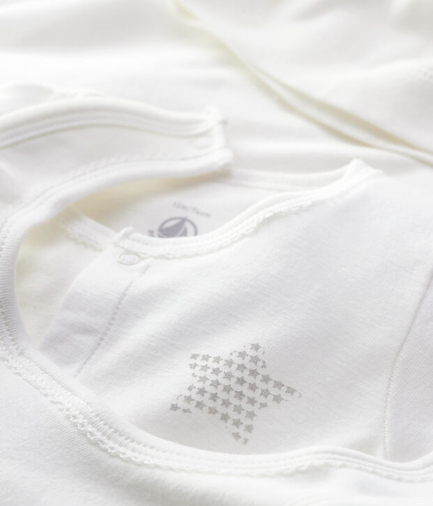 Babies' White Organic Cotton Newborn Gift Set multicolor