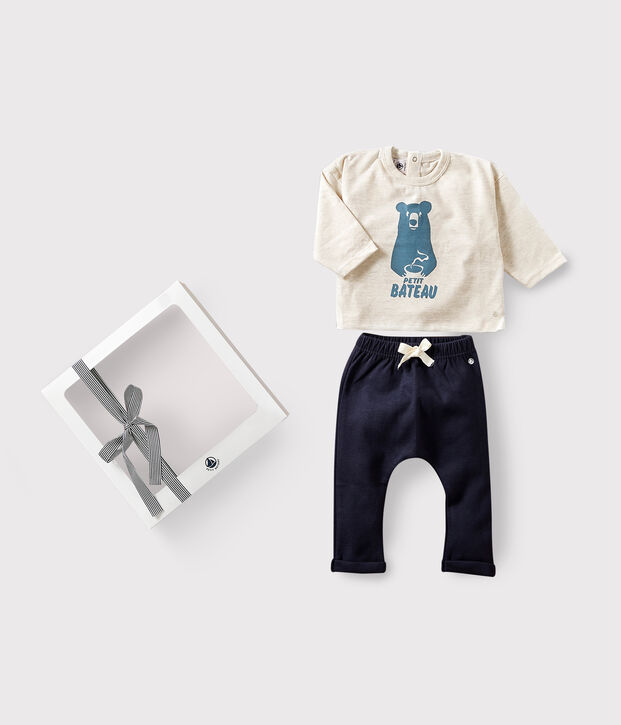 Babies' T-shirt and trousers gift box multicolor