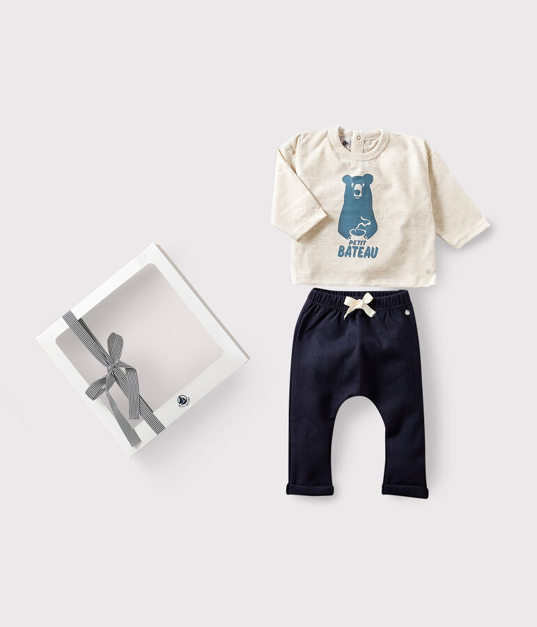 Babies' T-shirt and trousers gift box multicolor