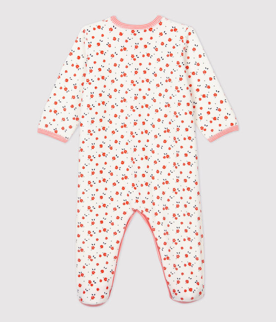 Babies' Floral Velour Sleepsuit MARSHMALLOW white/MULTICO white