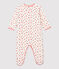 Babies' Floral Velour Sleepsuit MARSHMALLOW white/MULTICO white