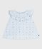 Babies' sleeveless floral-print cotton poplin blouse FRAICHEUR blue/MULTICO white
