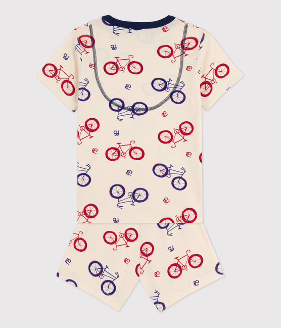 Unisex Bike Themed Cotton Short Pyjamas AVALANCHE white/MULTICO