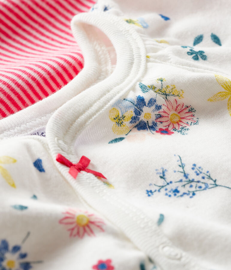 Baby Girls' Ribbed Playsuit - 2-Pack multicolor