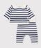 Babies' set in a stripy knit blue/blue