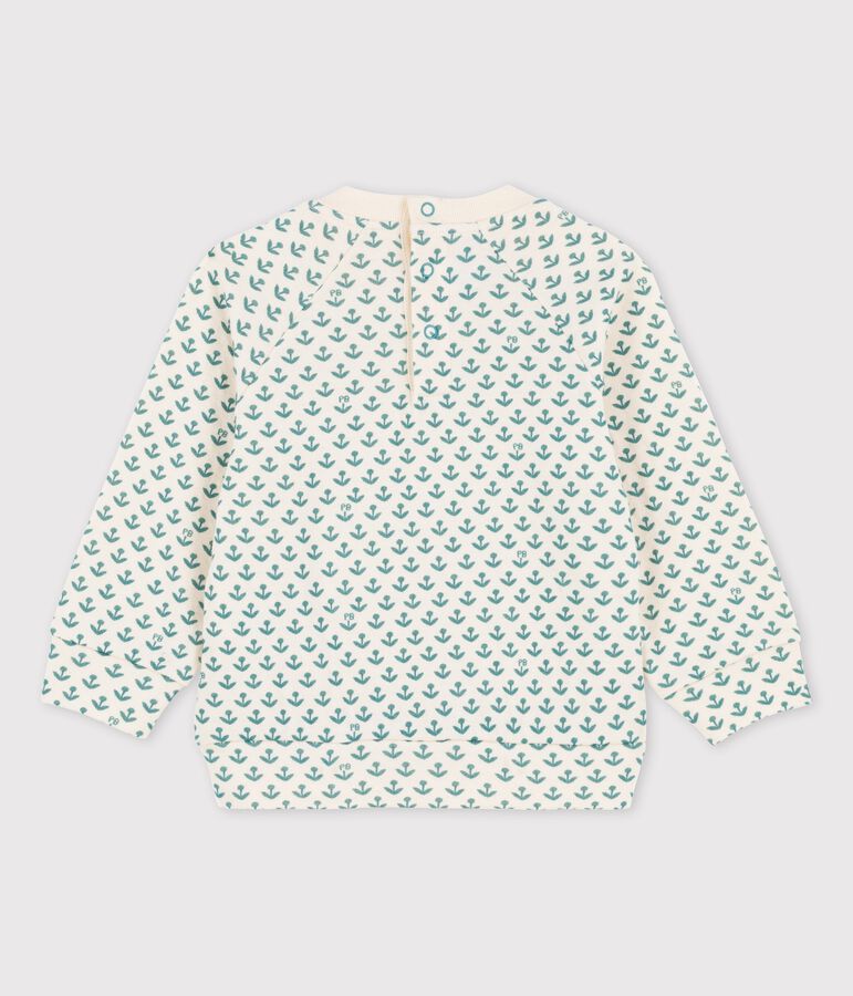 Babies' Tube Knit Sweatshirt Ecru/green