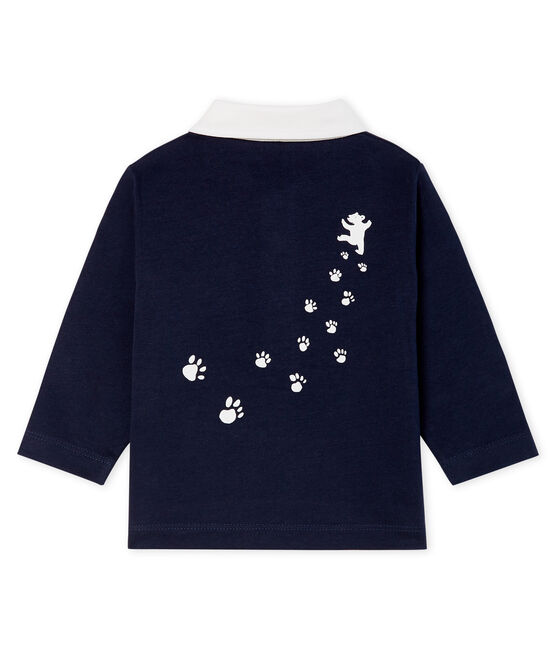 Baby Boys' Long-Sleeved Polo Shirt SMOKING blue