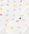 Babies' footless heart-print velour pyjama suit white/multicolor
