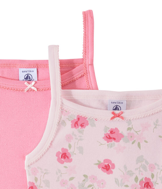 Set of 2 girls' camisoles LOT white