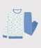 Children's star print velour pyjamas. blue/multicolor