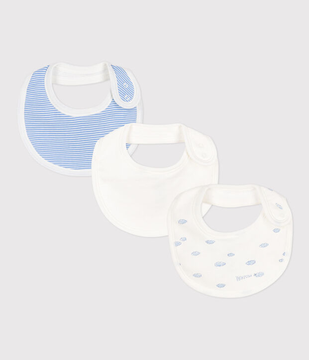 Printed Cotton Bibs - Pack of 3 multicolor