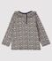 Baby girl's long-sleeved blouse SMOKING blue/MARSHMALLOW white