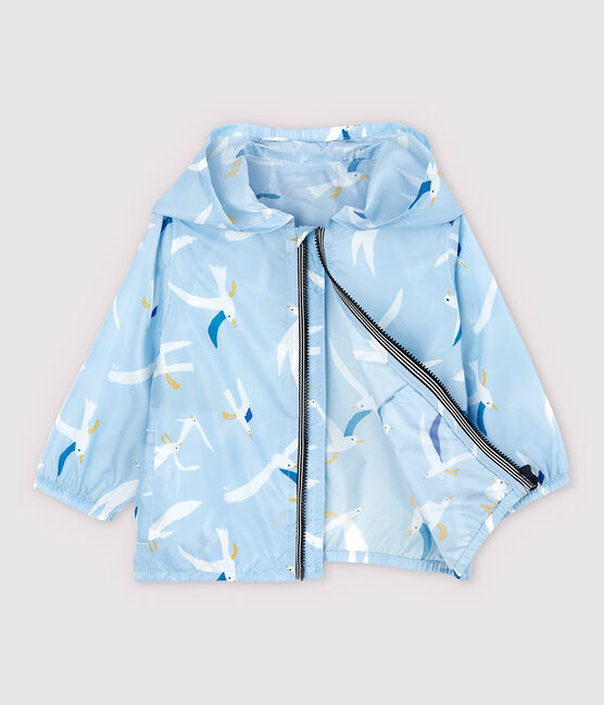 Baby Boys' Light Recycled Polyamide Windbreaker JASMIN blue/MULTICO white