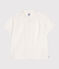 Children's plain short-sleeved cotton blouse ECUME white